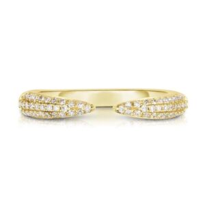 TRIPLE ROW OPEN DIAMOND RING