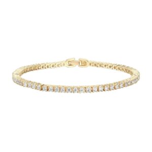 TENNIS BRACELET 22k gold filled white topaz