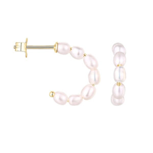 Mini Pearl Hoops